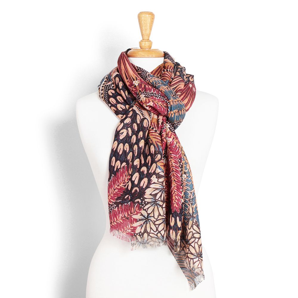 D)LUX - MIAGI FERN WOOL/MODAL SCARF - CARAMEL