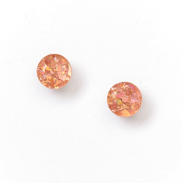 MARTHA JEAN - MINI CIRCLE STUD EARRINGS - PINK