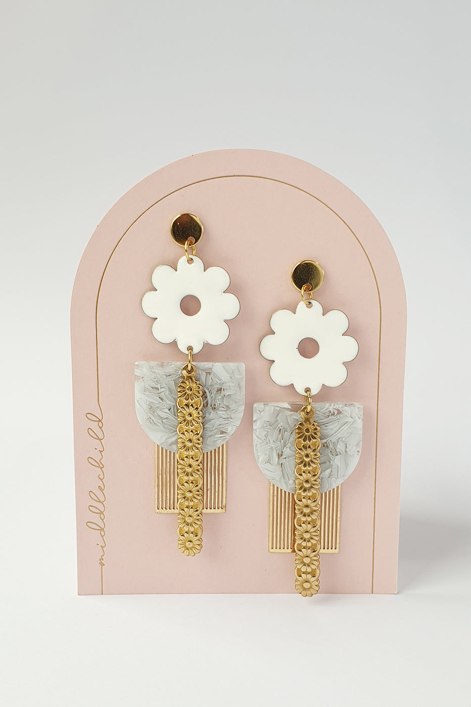 MIDDLE CHILD - FAIRGROUND EARRINGS - WHITE