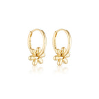 LINDA TAHIJA - DAISY HUGGIE HOOP EARRINGS - GOLD