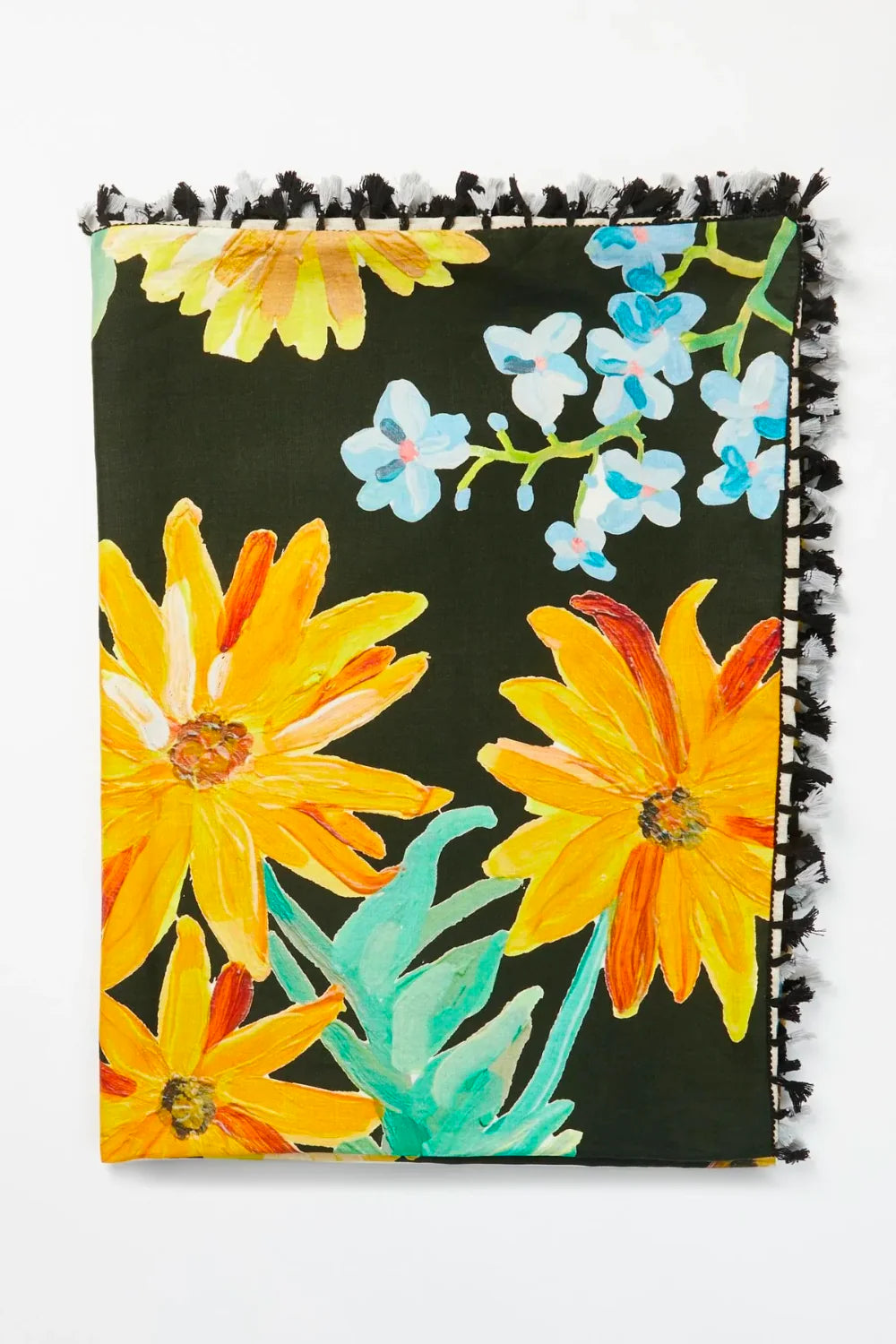 BONNIE & NEIL - SPRING PATCH THROW - DARK GREEN
