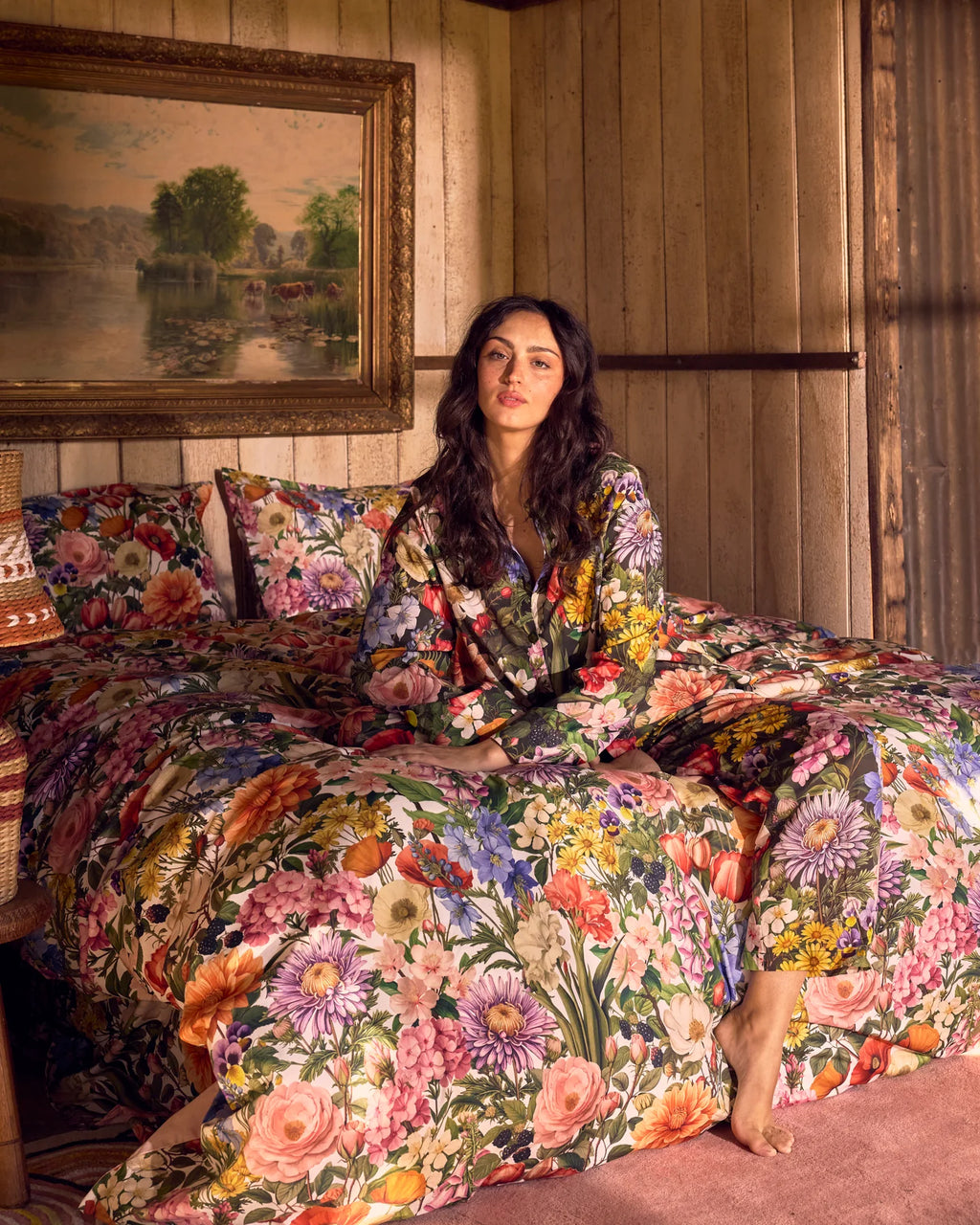 KIP & CO - ORGANIC COTTON KING QUILT COVER - COTTAGE GARDEN