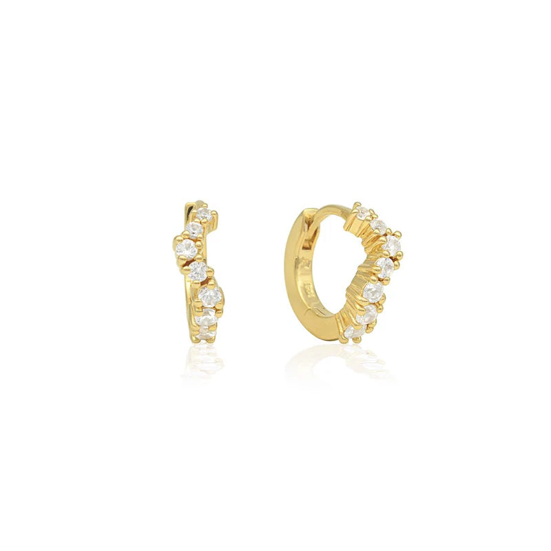 LINDA TAHIJA - EBB HUGGIE - LAB GROWN SAPPHIRE - 18K GOLD VERMEIL