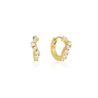 LINDA TAHIJA - EBB HUGGIE - LAB GROWN SAPPHIRE - 18K GOLD VERMEIL