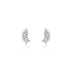 LINDA TAHIJA - EBB STUD EARRINGS - LAB GROWN SAPPIRE - STERLING SILVER