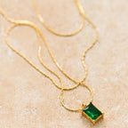INDIGO & WOLFE - GEMSTONE NECKLACE - EMERALD