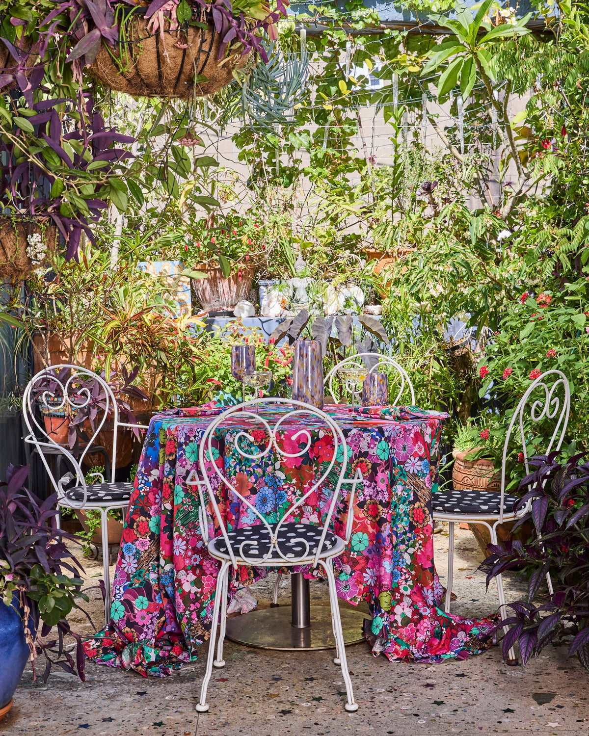 KIP & CO X ROMANCE WAS BORN - TABLECLOTH - FLOWER POWER PINK