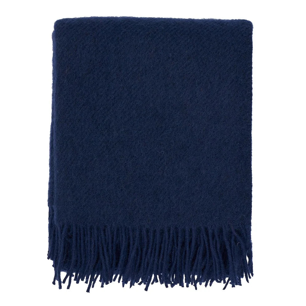 KLIPPAN - GOTLAND WOOL BLANKET CRISPY - NAVY