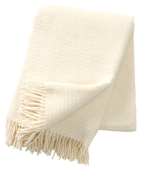 KLIPPAN - RALPH WOOL BLANKET - IVORY