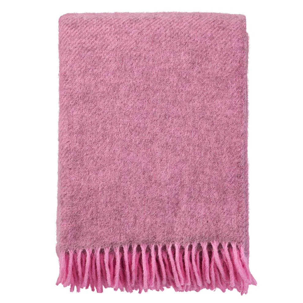 KLIPPAN - GOTLAND WOOL BLANKET - PINK