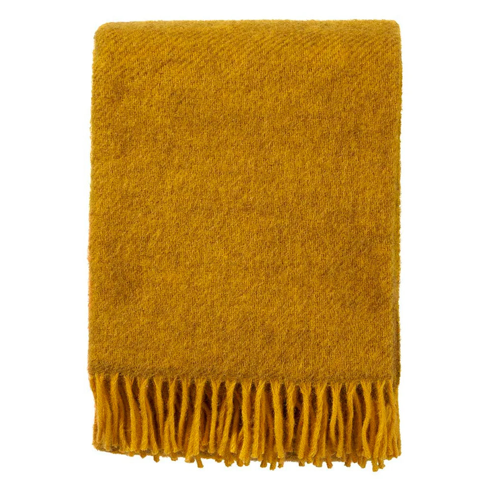 KLIPPAN - GOTLAND WOOL BLANKET - YELLOW
