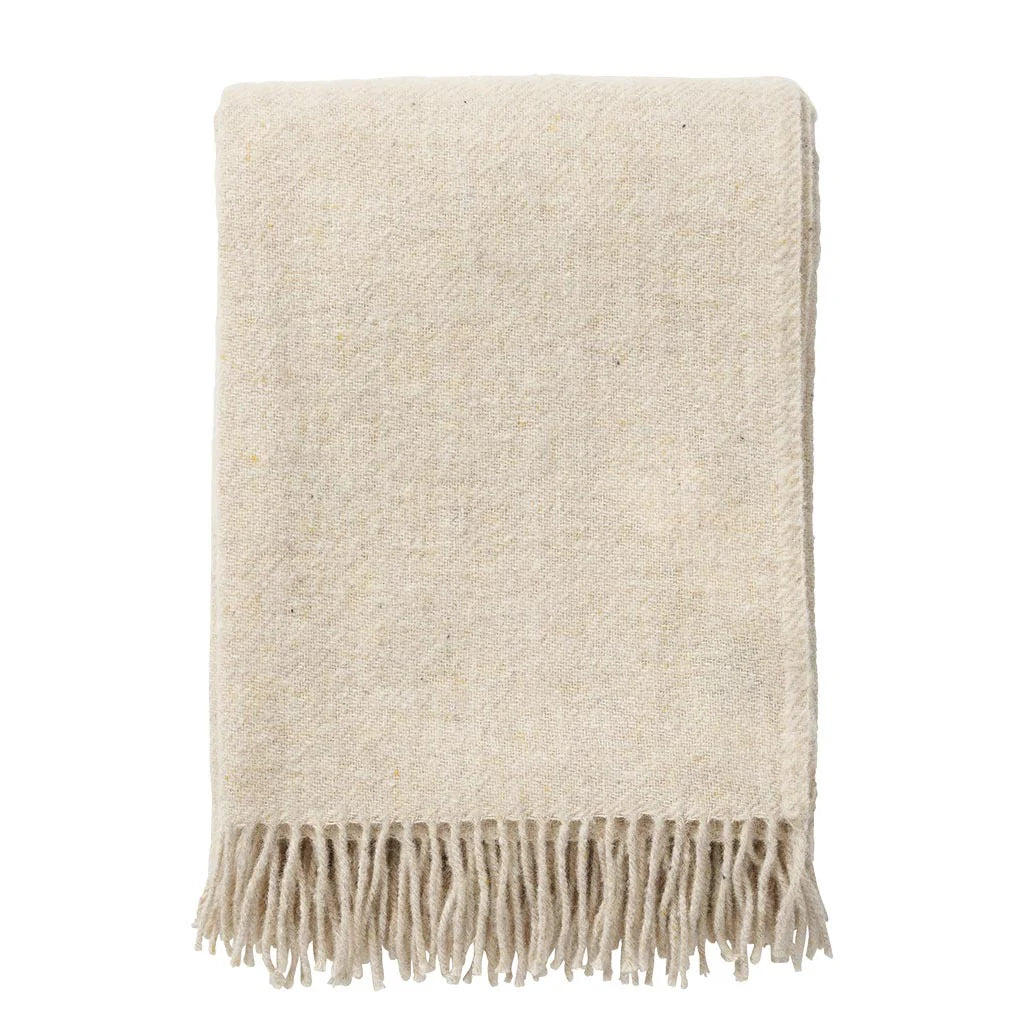 KLIPPAN - EARTH WOOL BLANKET - CREME