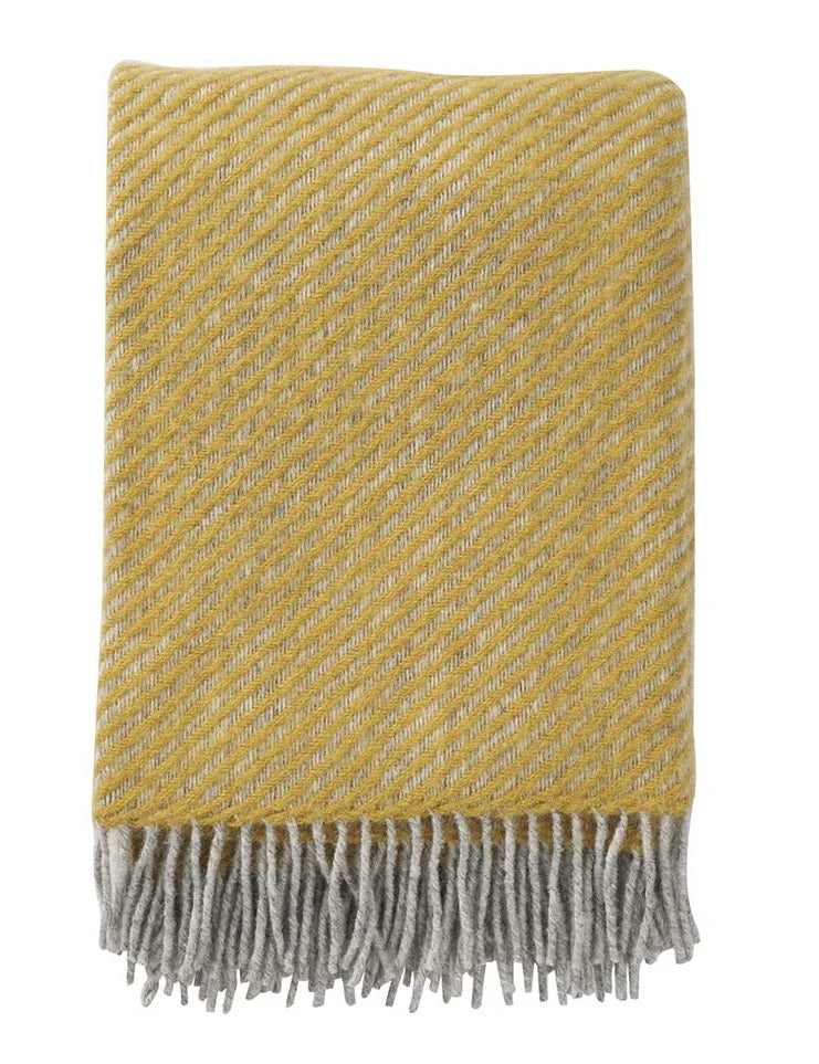 KLIPPAN - CARL WOOL BLANKET - YELLOW