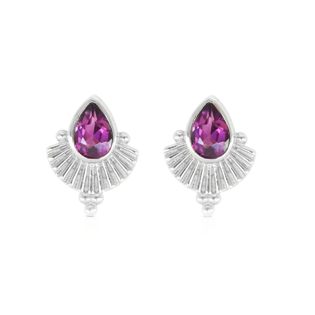 TONIMAY - VENUS RHODOLITE SILVER EARRINGS