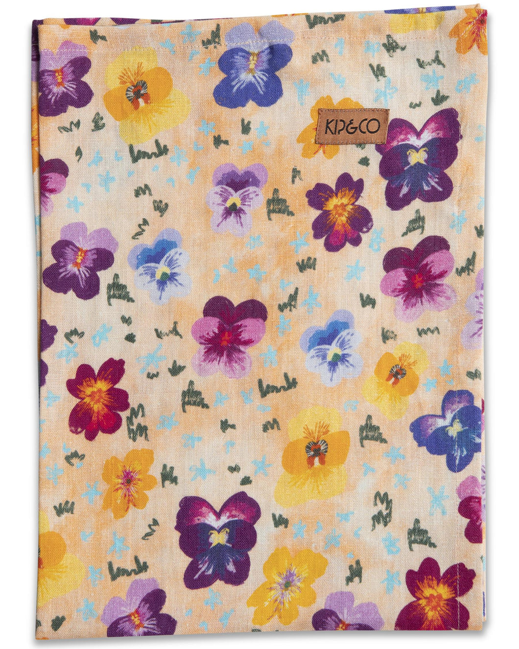 KIP & CO - LINEN TEA TOWEL - PANSY