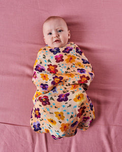 KIP & CO - BAMBOO SWADDLE - PANSY