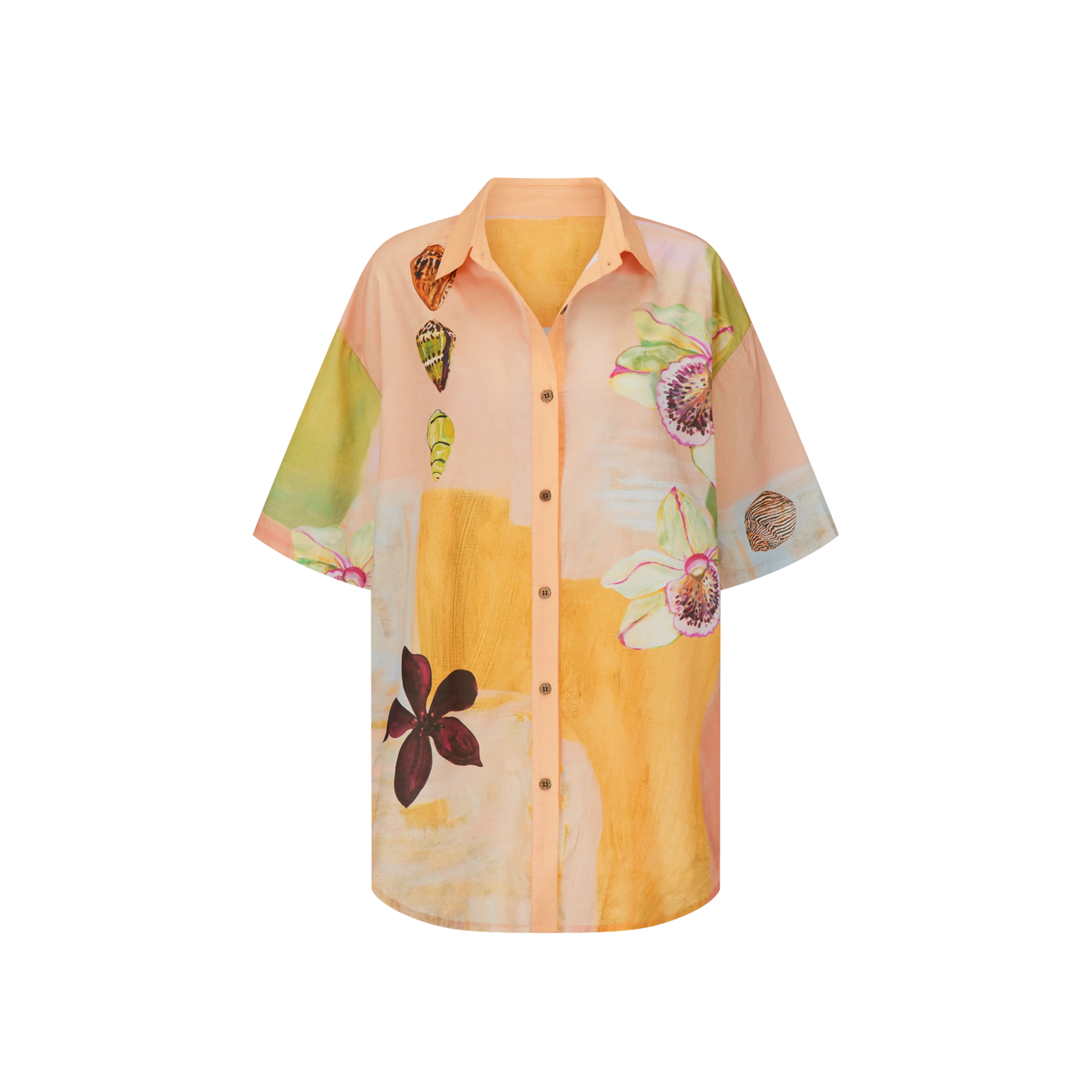 WANDERING FOLK - ANNIE EVERINGHAM OVER SWIM SHIRT - PASTEL SEA
