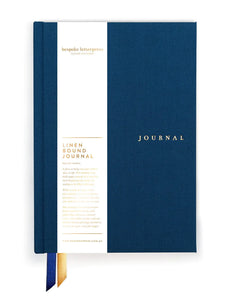 BESPOKE LETTERPRESS - LINEN BOUND JOURNAL - NAVY