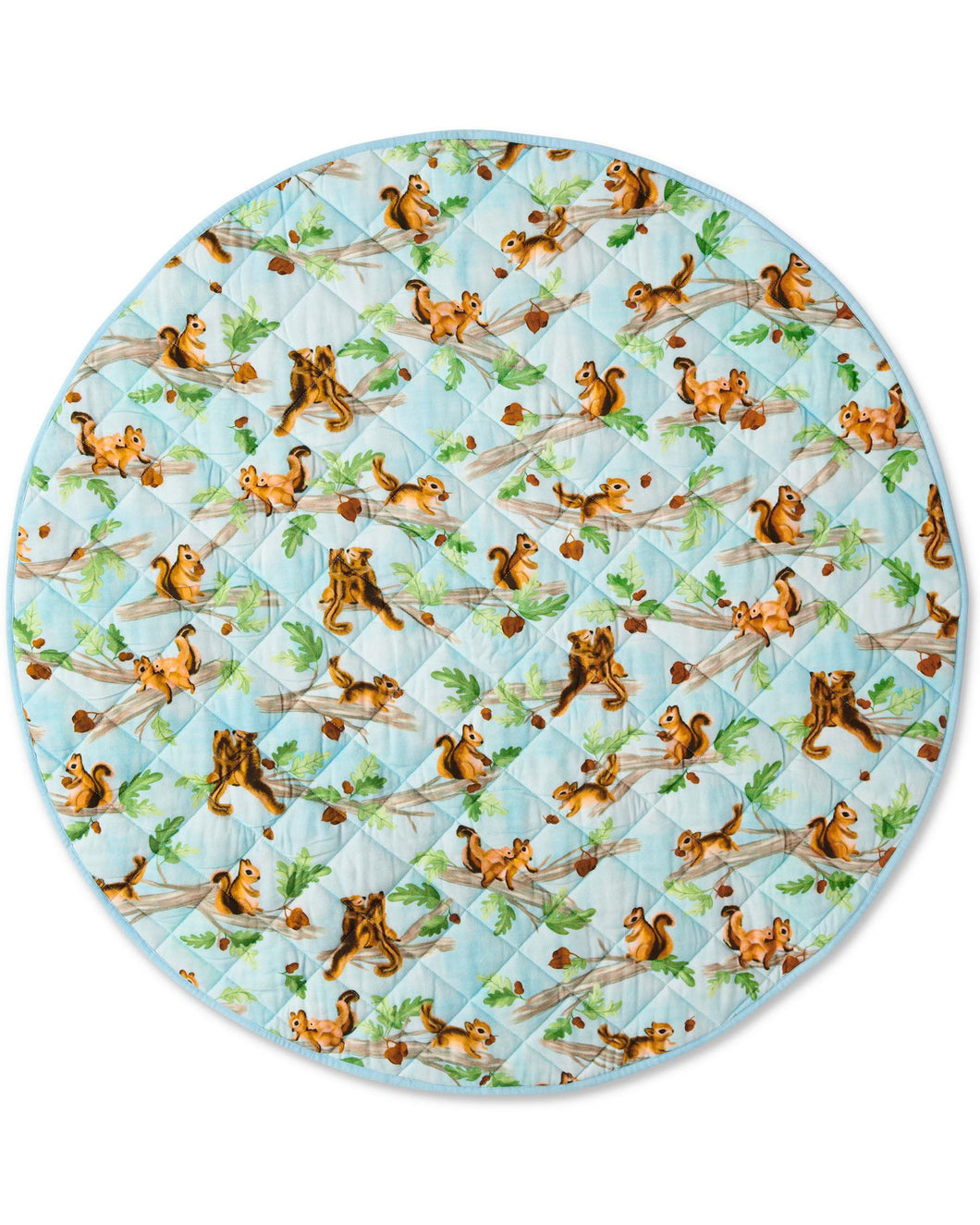 KIP & CO - ORGANIC COTTON QUILTED PLAY MAT - SQUIRREL SCURRY