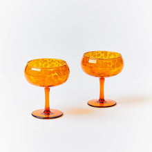 Load image into Gallery viewer, BONNIE &amp; NEIL - DOTS COUPES (SET OF 2) - AMBER
