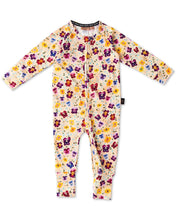 Load image into Gallery viewer, KIP &amp; CO - ORGANIC LONG SLEEVE ZIP ROMPER - PANSY
