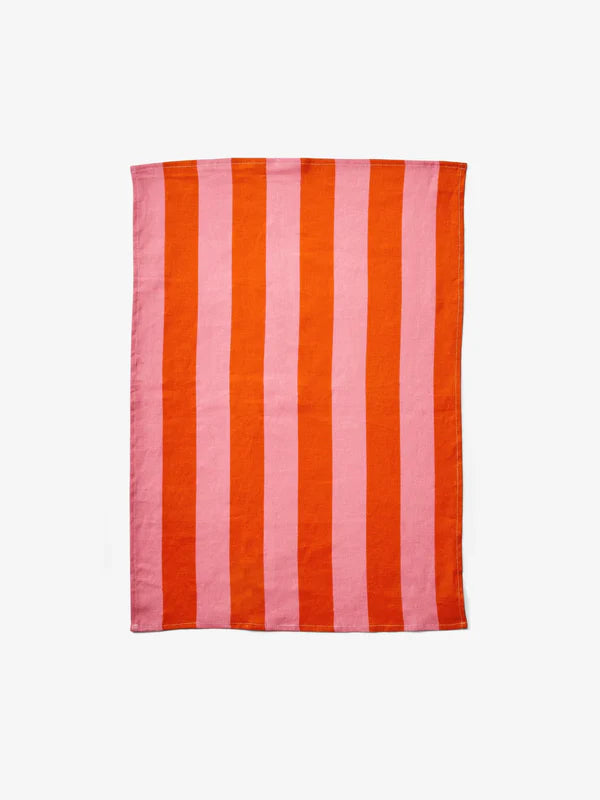 BONNIE & NEIL - BOLD STRIPE SORBET TEA TOWEL
