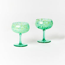 Load image into Gallery viewer, BONNIE &amp; NEIL - DOTS COUPES (SET OF 2) - GREEN
