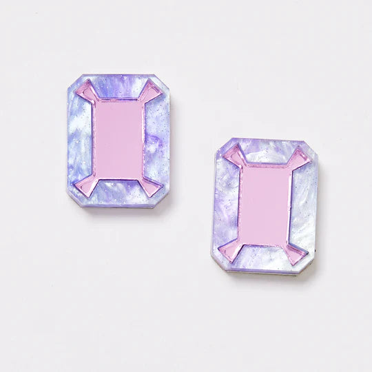 MARTHA JEAN - BRILLIANT STUDS - LILAC