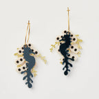 MARTHA JEAN - SEA HORSE HOOPS - BLACK / BEIGE