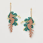 MARTHA JEAN - SEA HORSE HOOPS - FOREST/ PINK