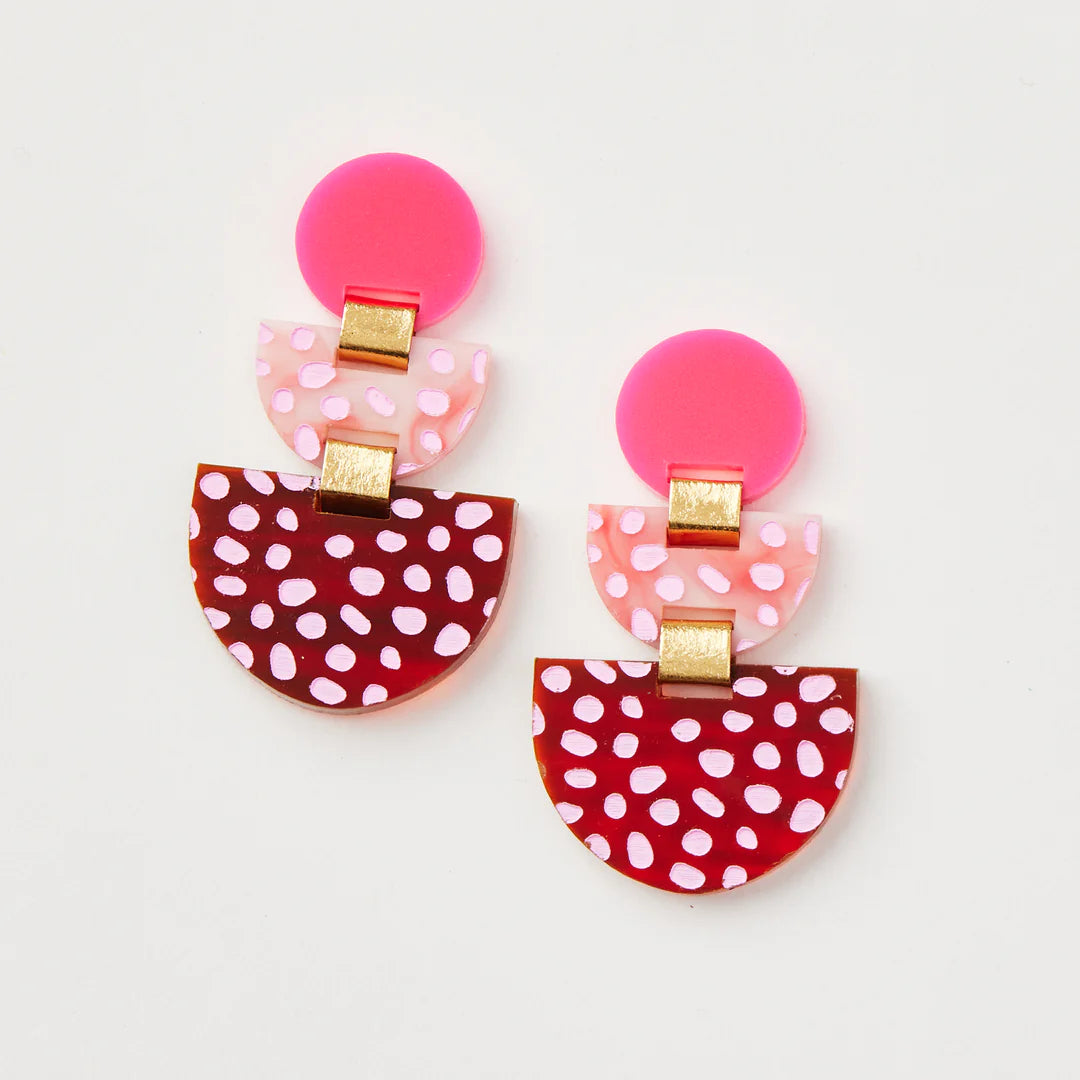MARTHA JEAN - BOAT EARRINGS - PINK