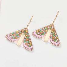 Load image into Gallery viewer, MARTHA JEAN - MOTH EARRINGS - GOLD/MULTI
