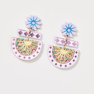 MARTHA JEAN - BETTY EARRINGS - LILAC/LILAC