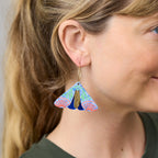 MARTHA JEAN - MOTH WATTLE EARRINGS - PERIWINKLE / COBALT
