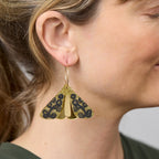MARTHA JEAN - MOTH WATTLE EARRINGS - GOLD / BLACK