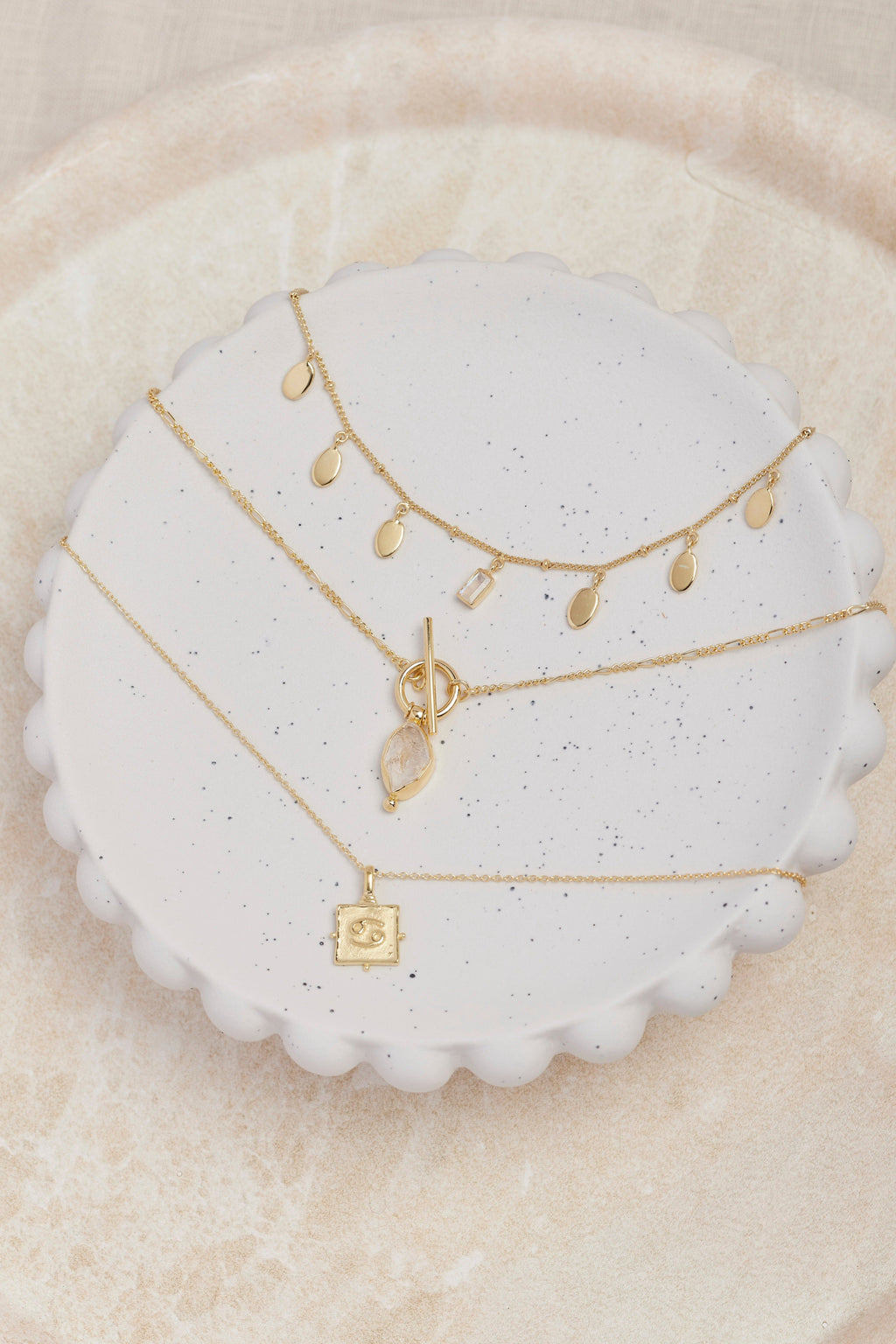 TONIMAY - HERKIMER DIAMOND GOLD NECKLACE