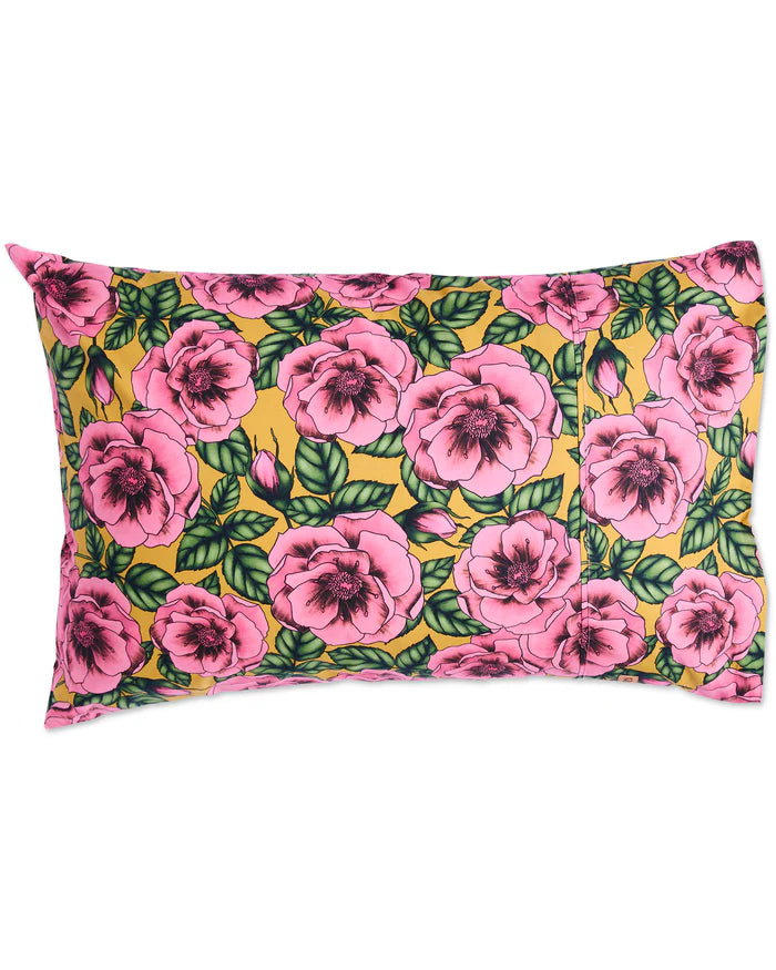 KIP & CO - GOLDEN PEONY ORGANIC COTTON 2P STANDARD PILLOWCASE SET