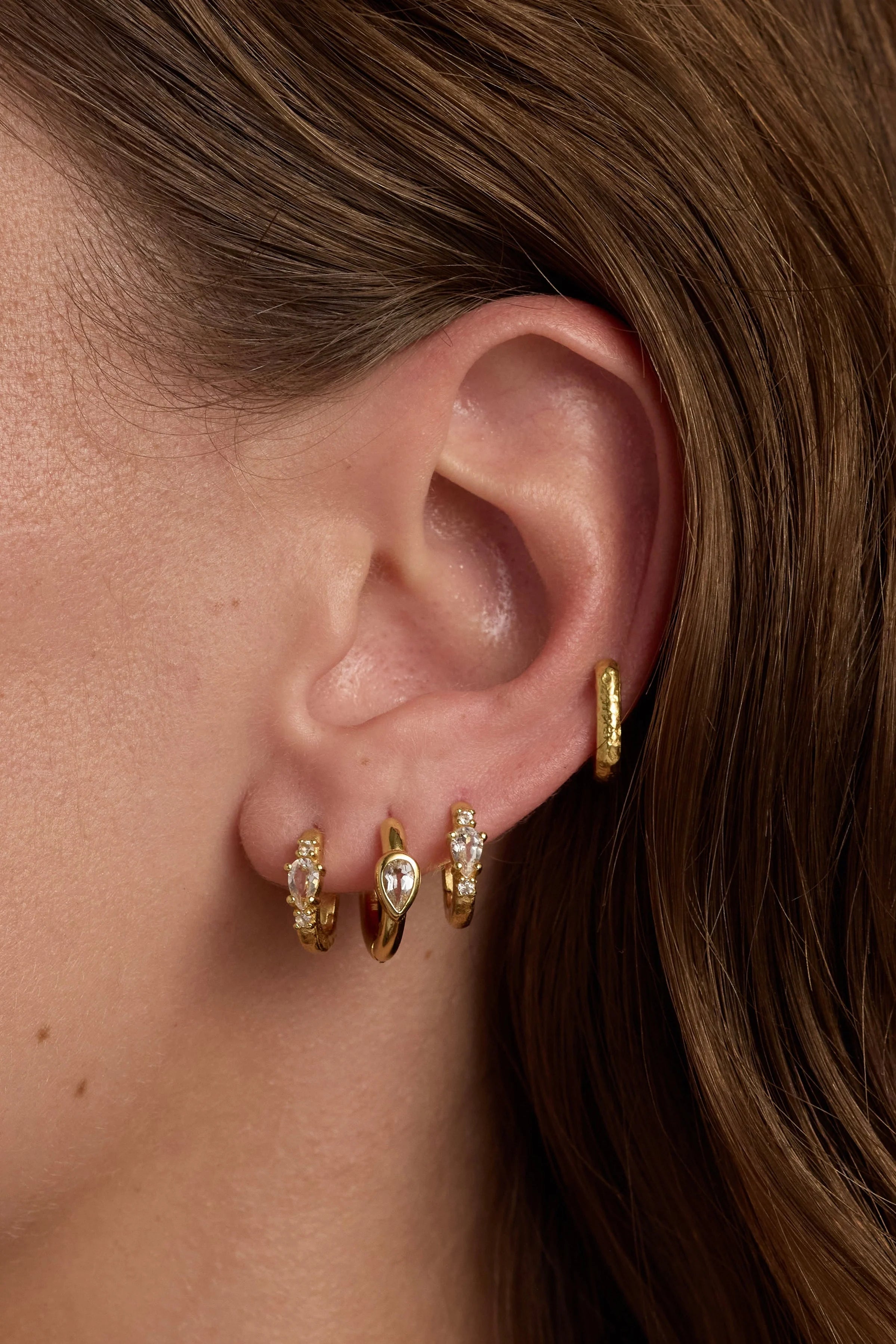 TONIMAY - TEXTURED TOPAZ GOLD HUGGIES