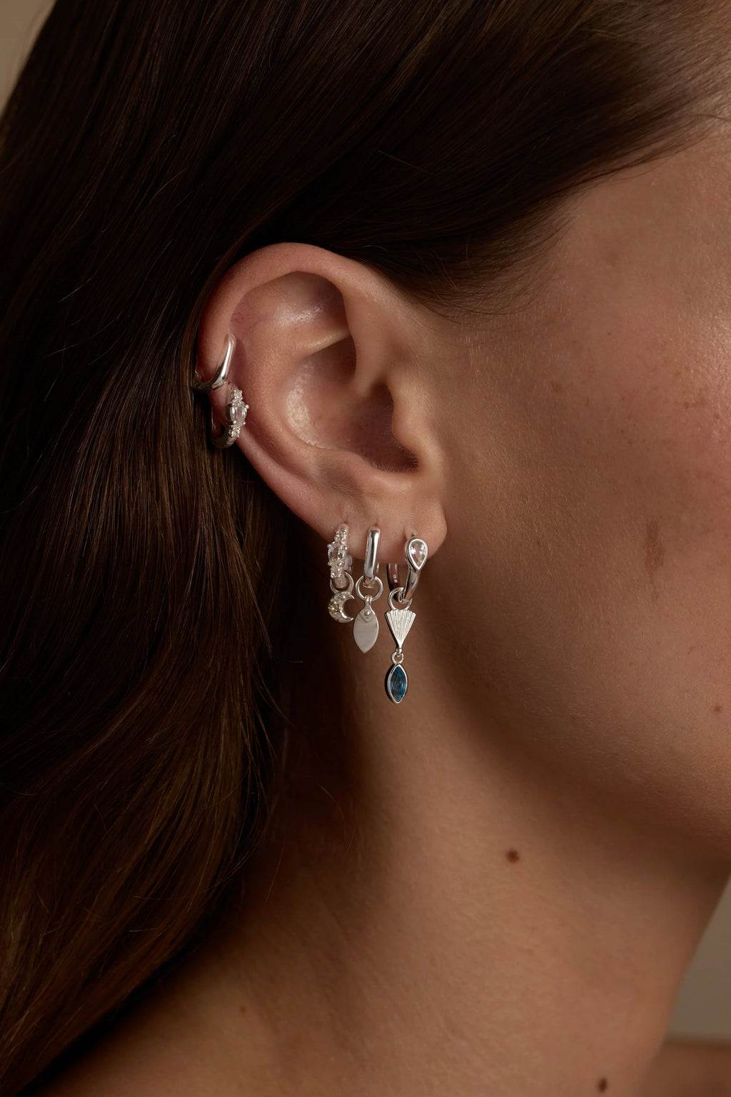 TONIMAY - TEXTURED TOPAZ SILVER HUGGIES