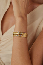 TONIMAY - CORONET MOONSTONE GOLD CUFF
