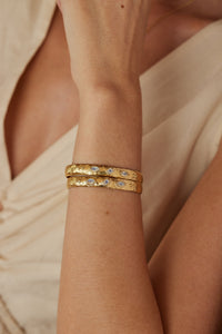 TONIMAY - CORONET MOONSTONE GOLD CUFF
