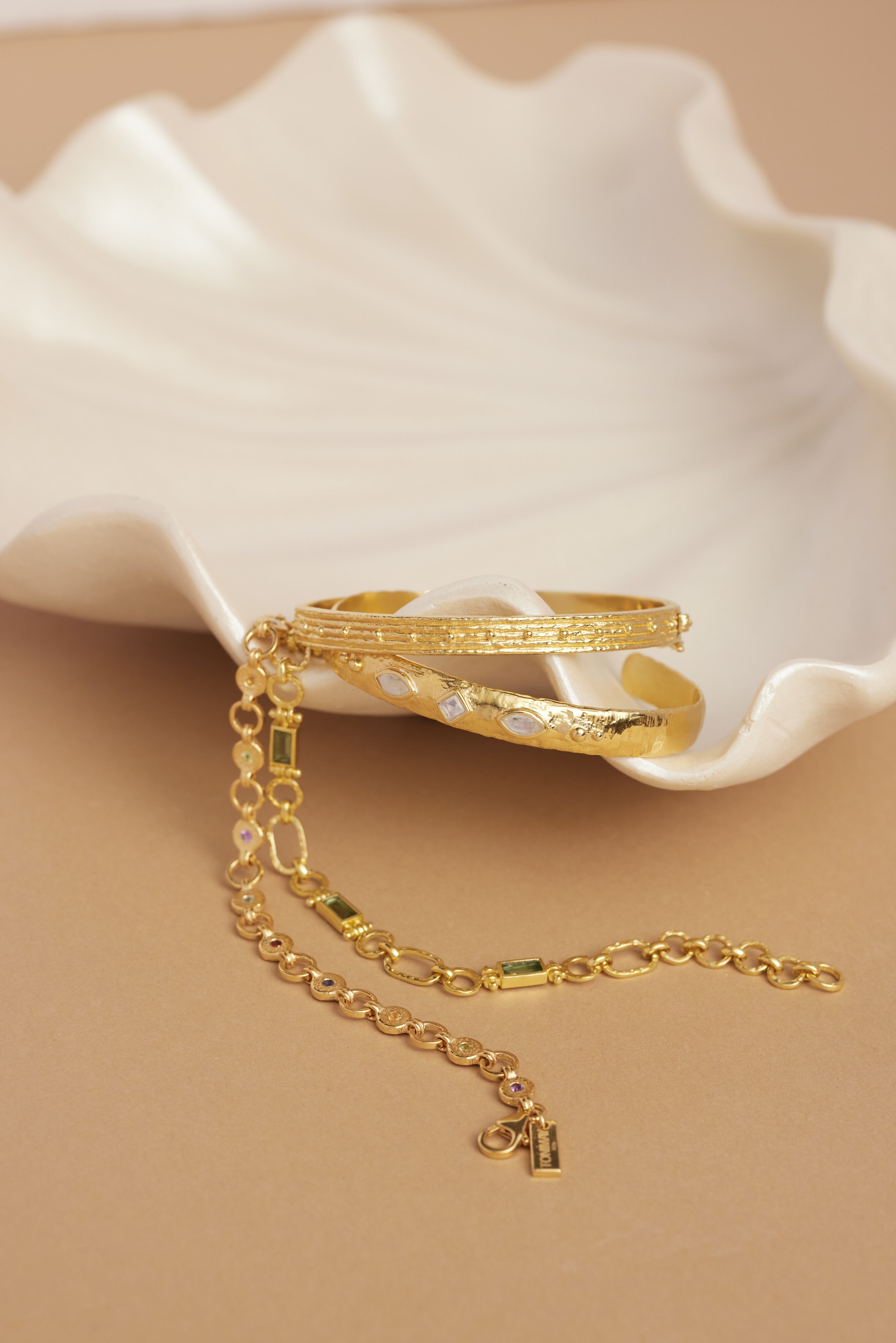 TONIMAY - CORONET MOONSTONE GOLD CUFF