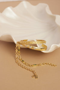 TONIMAY - CORONET MOONSTONE GOLD CUFF