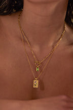 TONIMAY - APATITE GOLD TOGGLE NECKLACE