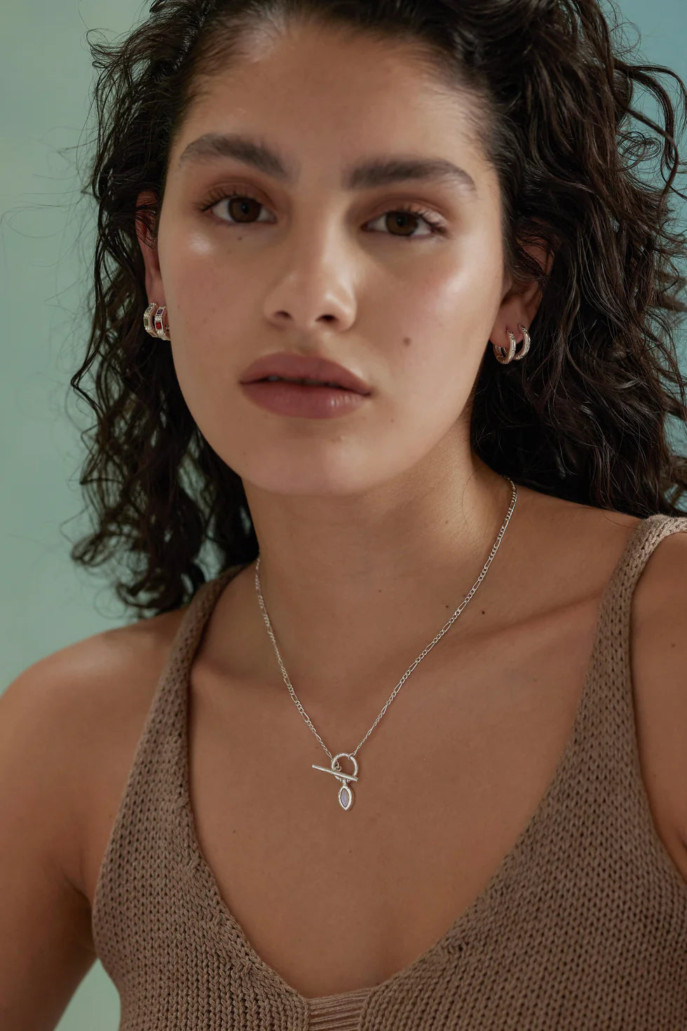 TONIMAY - MOONSTONE SILVER TOGGLE NECKLACE