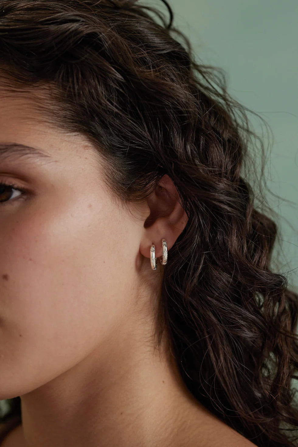 TONIMAY - STARBURST SILVER HOOPS