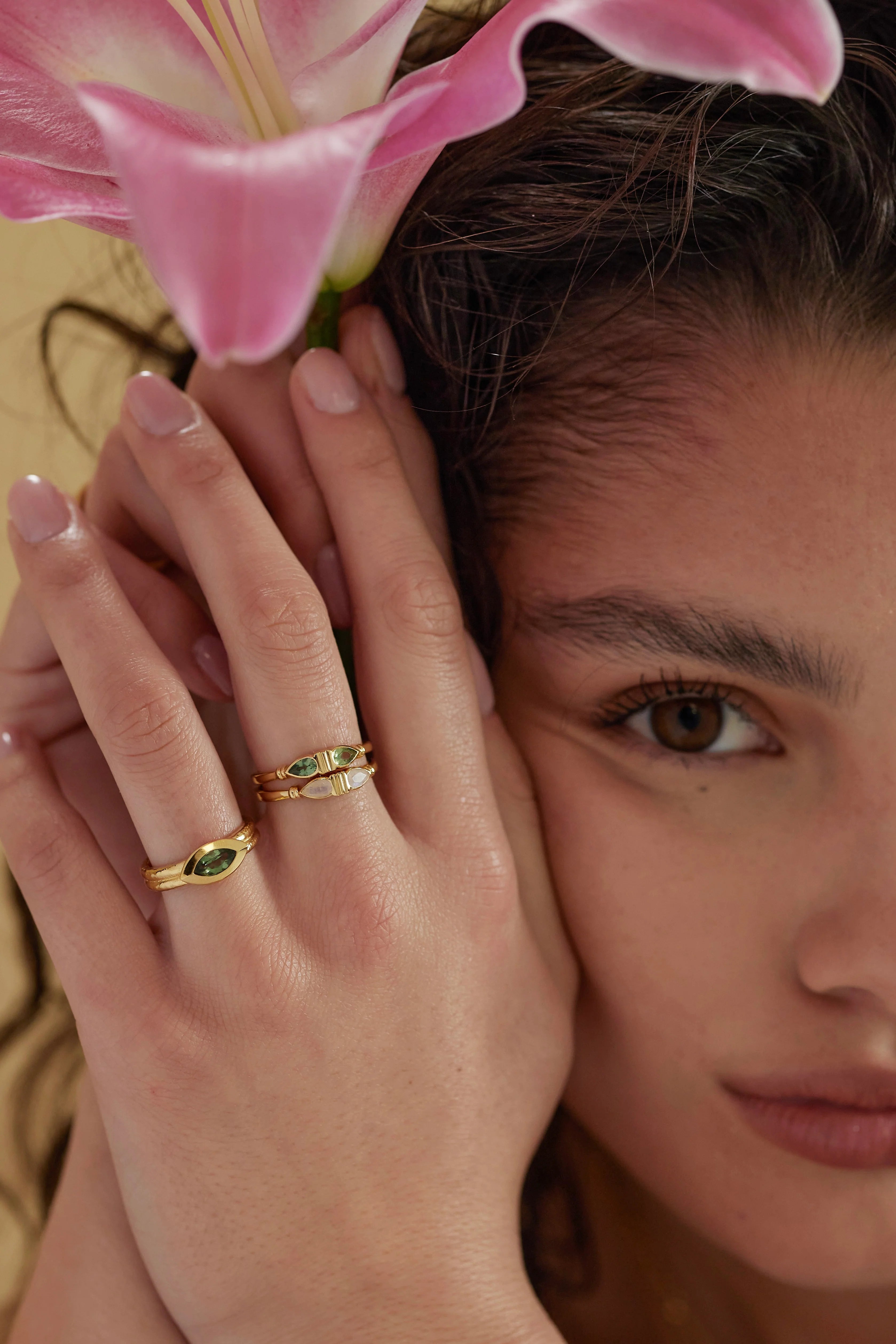 TONIMAY - AMARA MARQUISE APATITE GOLD RING - SIZE 8 LARGE