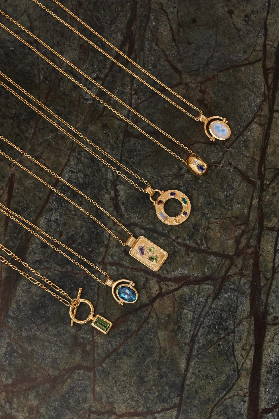 TONIMAY - APATITE GOLD TOGGLE NECKLACE