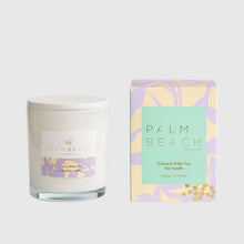 Load image into Gallery viewer, PALM BEACH COLLECTION - FRESSIA &amp; WHITE TEA 420G STANDARD CANDLE
