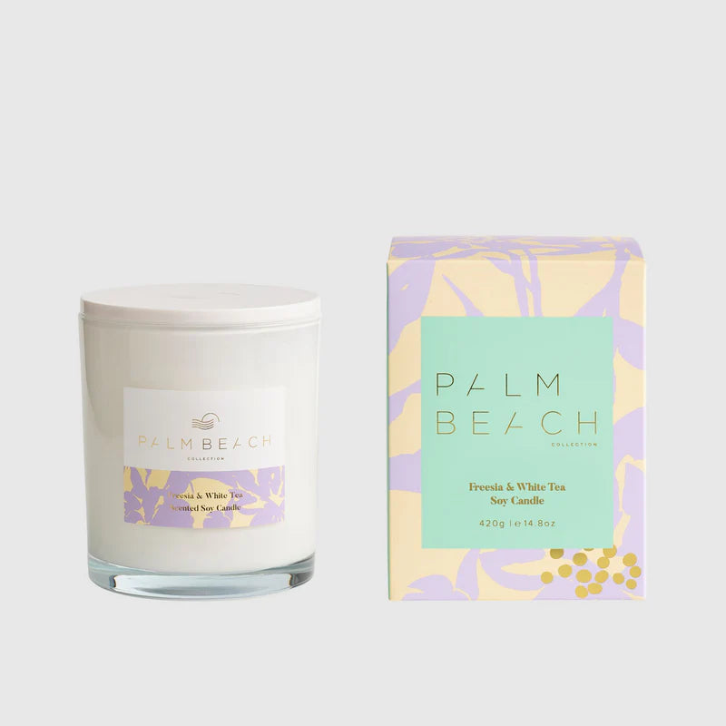 PALM BEACH COLLECTION - FRESSIA & WHITE TEA 420G STANDARD CANDLE